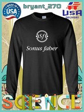 T-shirt uomo manica lunga Sonus Faber Artisan Of Sound logo taglia americana