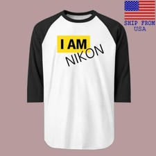 I Am Nikon Uomo Raglan Nero