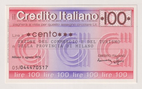 Miniassegni credito italiano - ,