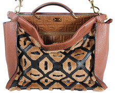 Borsa uomo grande PEEKABOO FENDI $11.700 primavera 2020 pelliccia di visone marrone e pelle