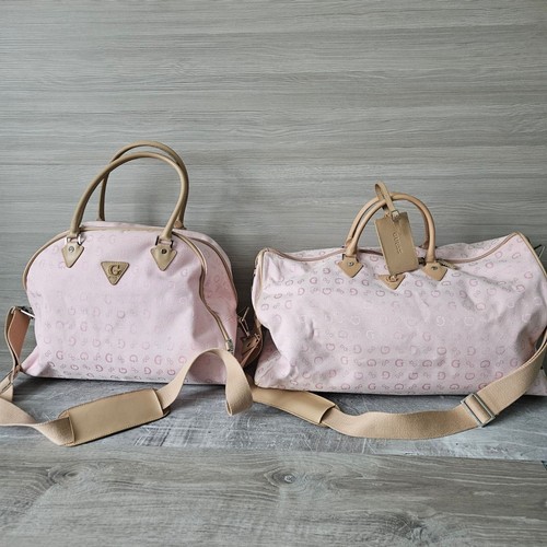 Vtg y2k guess - pink, monogram