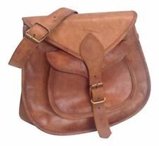 21st Secolo Borsetta Donna Vintage pelle Marrone Messenger Croce Corpo Handmade