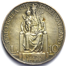 Vaticano Pio XI 10 lire 1930
