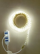 Striscia LED Bianca X2 220V COB luce uniforme dimmerabile taglio su misura