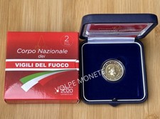 2 EURO ITALIA 2020 CORPO NAZIONALE DEI VIGILI DEL FUOCO PROOF SUBITO DISPONIBILE