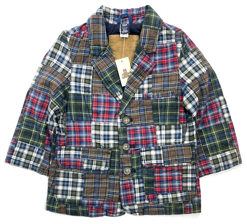 Giacca blazer patchwork preppy