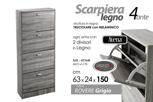 Scarpiera salvaspazio moderna - scarpiera,