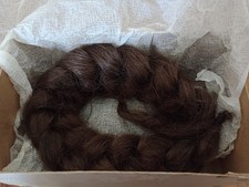 Vintage treccia capelli veri 50 cm. + accessori