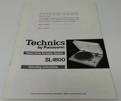 Vintage technics 1800 - technics, sl-1800