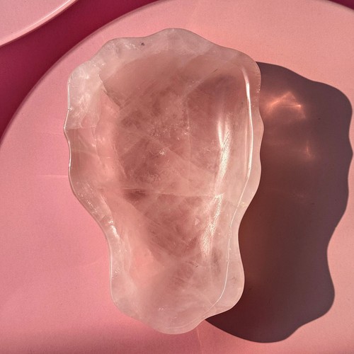 Ciotola intagliata quarzo rosa