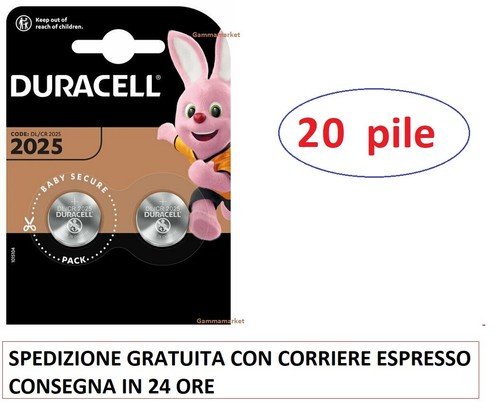 Pile duracell cr2025 litio - 20,