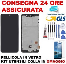 DISPLAY incell FRAME PER SAMSUNG GALAXY A41 SM-A415 A415F TOUCH SCREEN NERO