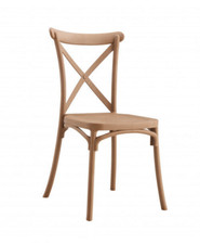 VERDELOOK Sedia Marrone Cross Polipropilene Interno Esterno Bar Ristorante