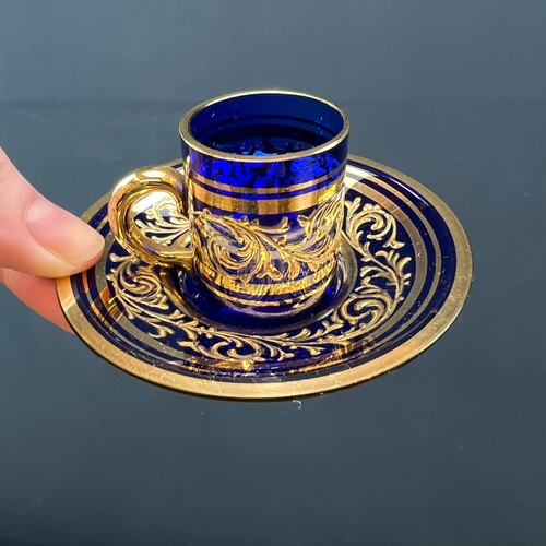 Tazza piattino vintage vetro - vintage,