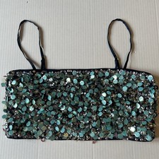 Top donna Ramy Brook blu con paillettes nuovo senza etichetta