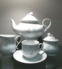 servizio Tè x 6 persone 9pezzi, porcellana  modello Campanule, marca Bavaria