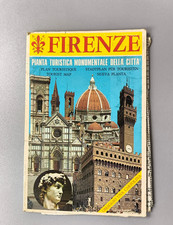 MAPPA GUIDA FIRENZE PIANTA TURISTICA MONUMENTALE DELLA CITTA VINTAGE ANNO 1975
