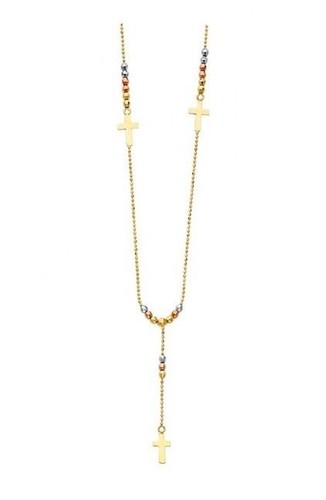 Collana fantasia rosario - , croce