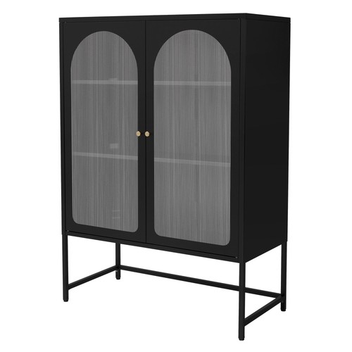 Vetrina 85x120x40 nera - 85x120x40, cm