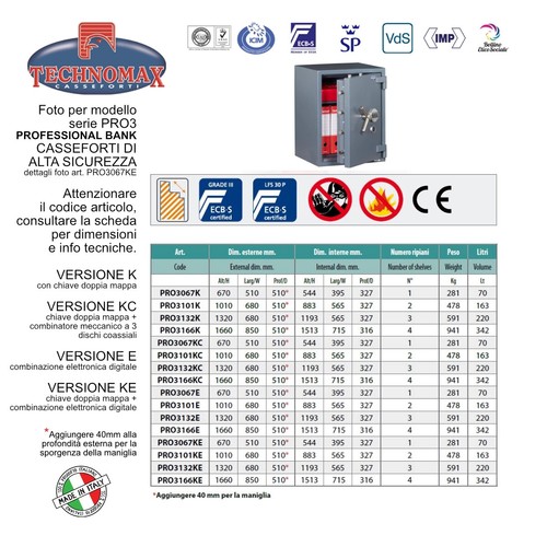 Cassaforte technomax alta - cassaforte,