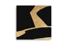 Quadro dipinto a mano su tela intelaiato Gold series39 colore oro astratto 60x60