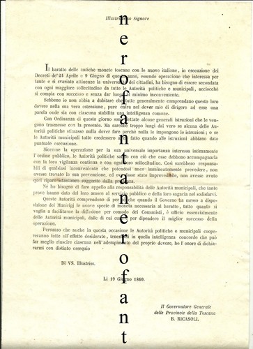 Monete toscana lettera - monete, di