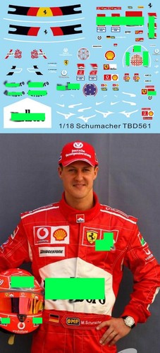 Decals per schumacher f1 - 1/18,