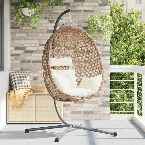 Sedia uovo sospesa polyrattan