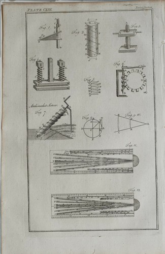 1766 antique print sector - 1766,