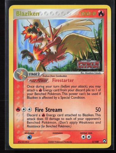 Carta pokémon blaziken - pokémon,