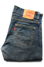 Jeans Levi's uomo 506 gamba dritta W32 L32 blu scuro fuori produzione LEVJ335