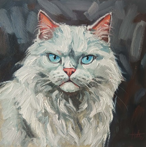 Ritratto originale gatto - ritratto, un