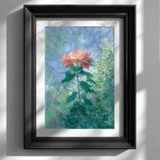 Poster arte botanica impressionista stampa floreale ispirato a Claude Monet