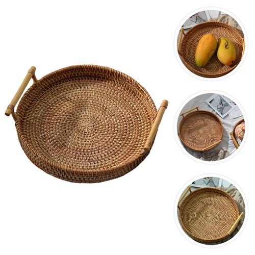 Piccolo cesto rattan fatto - rattan,