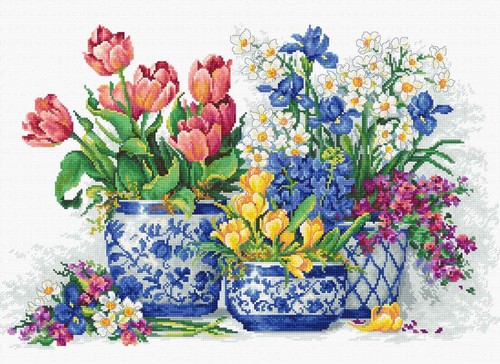 Luca set punto croce - punto, "fiori