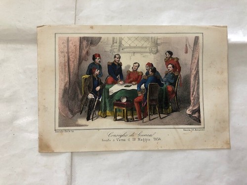 Litografia consiglio guerra - di,