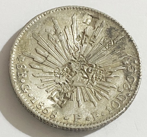 Messico 1858c 8 reales - messico, 1858c°pf