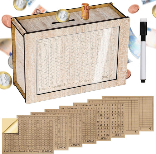 Salvadanaio legno con - in,