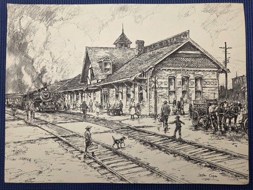 Leslie cope print train - leslie,