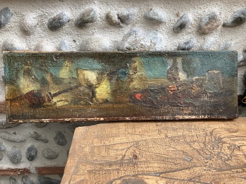 Bella pittura olio - olio, su
