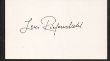 Leni Riefenstahl nazi filmmaker signature authentic autograph signed COA UACC