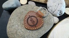 Handmade leather key fob - handmade, cute