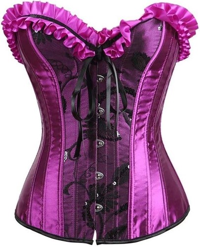 Corsetto viola donna burlesque - corsetto,