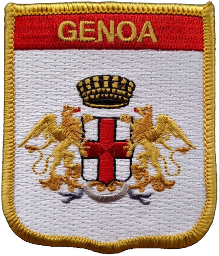 Genoa italy flag embroidered - flag,