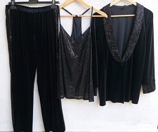 COMPLETO INTIMISSIMI IN VELLUTO NERO - NUOVO 4 pezzi