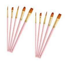  10 Pcs Pennelli Per Pittura Ad Olio Paintbrush Pratico Spazzola Nylon
