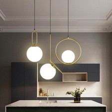 Lampadario A Sospensione Elegante con Sfera Di Vetro Attacco G9 in oro