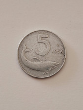 REPUBBLICA ITALIANA   5 LIRE DELFINO 1956 MOLTO RARA IN BUONA CONSERVAZIONE !!