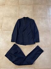 Blazer + pantaloni tuta doppiopetto blu navy LUSSO su misura 46 IT 36 US 3500$