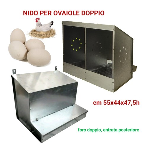 Nido due posti galline ovaiole